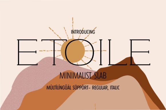Etoile: A Wide Slab Serif Typeface for Modern Web Design