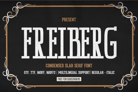 Freiberg Typeface: A Tall Slab Serif for Bold Brands
