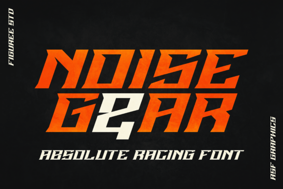 Noise Gear Typeface for Racing Branding