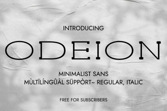 Odeion: A Luxurious Slab Serif for Makers
