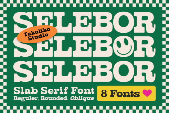 Selebor: A Retro Slab Serif Font for Modern Brands