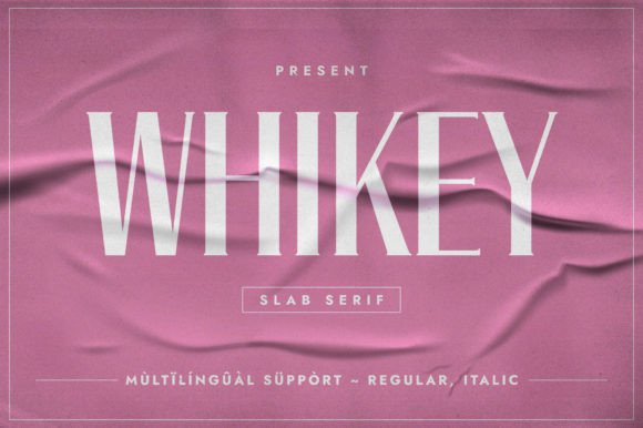 Whikey Typeface: Elegant Bold Slab Serif for Editorial Design
