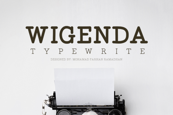 Wigenda Typewrite Font for Crafters